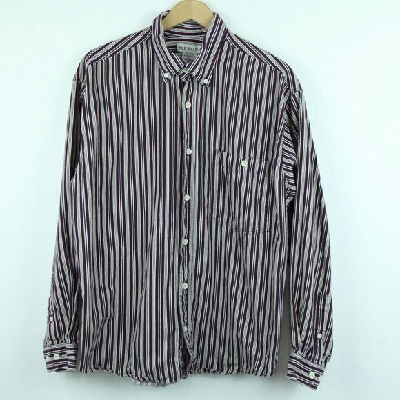 Vintage Men's Large Button Down Shirt 90s Dad Normcore Preppy Dark Academia - Picture 1 of 9
